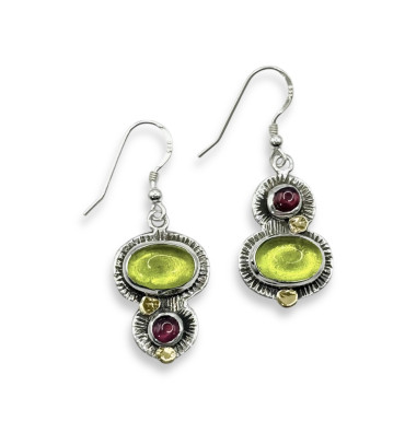 Silver earrings peri...