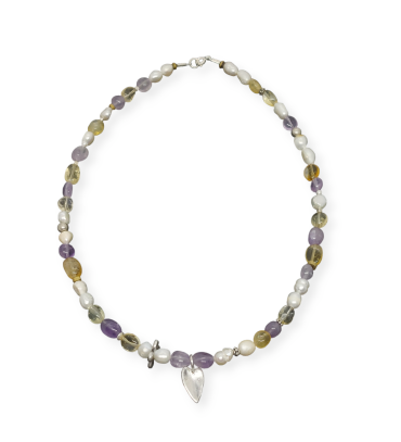 Amethyst necklace wi...